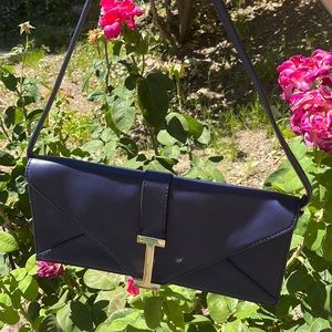 Isaac Mizrahi Envelope Leather Shoulder or Clutch Bag  11.75” L x 1”W x 5.5”H